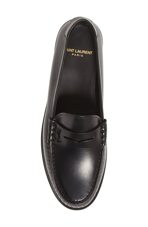 ysl leopard loafers for sale|YSL penny loafers.